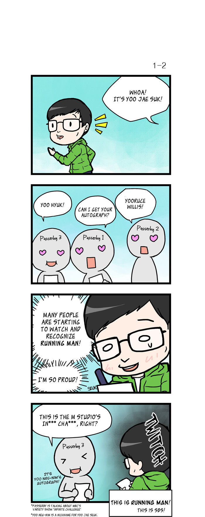 Running Man Chapter 1 page 3 - Chapter 1 : The Cartoon Begins Today!