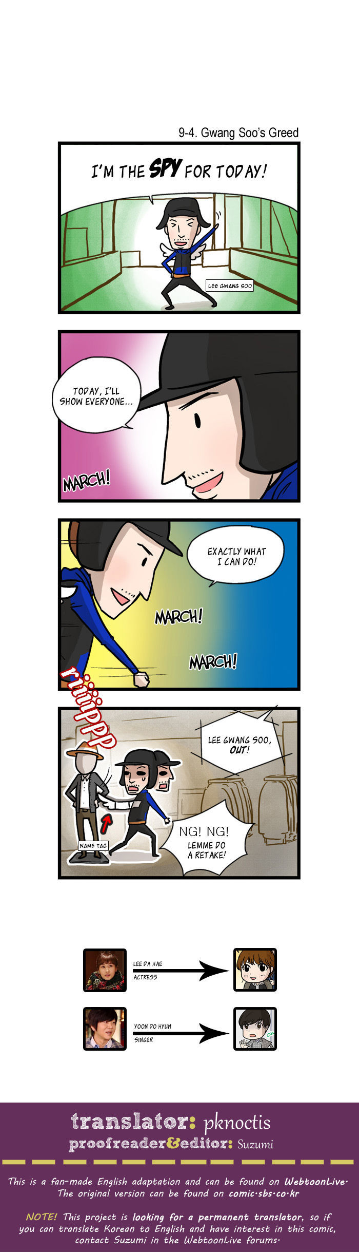 Running Man Chapter 9 page 4 - Chapter 9 : NG! NG! Retake!