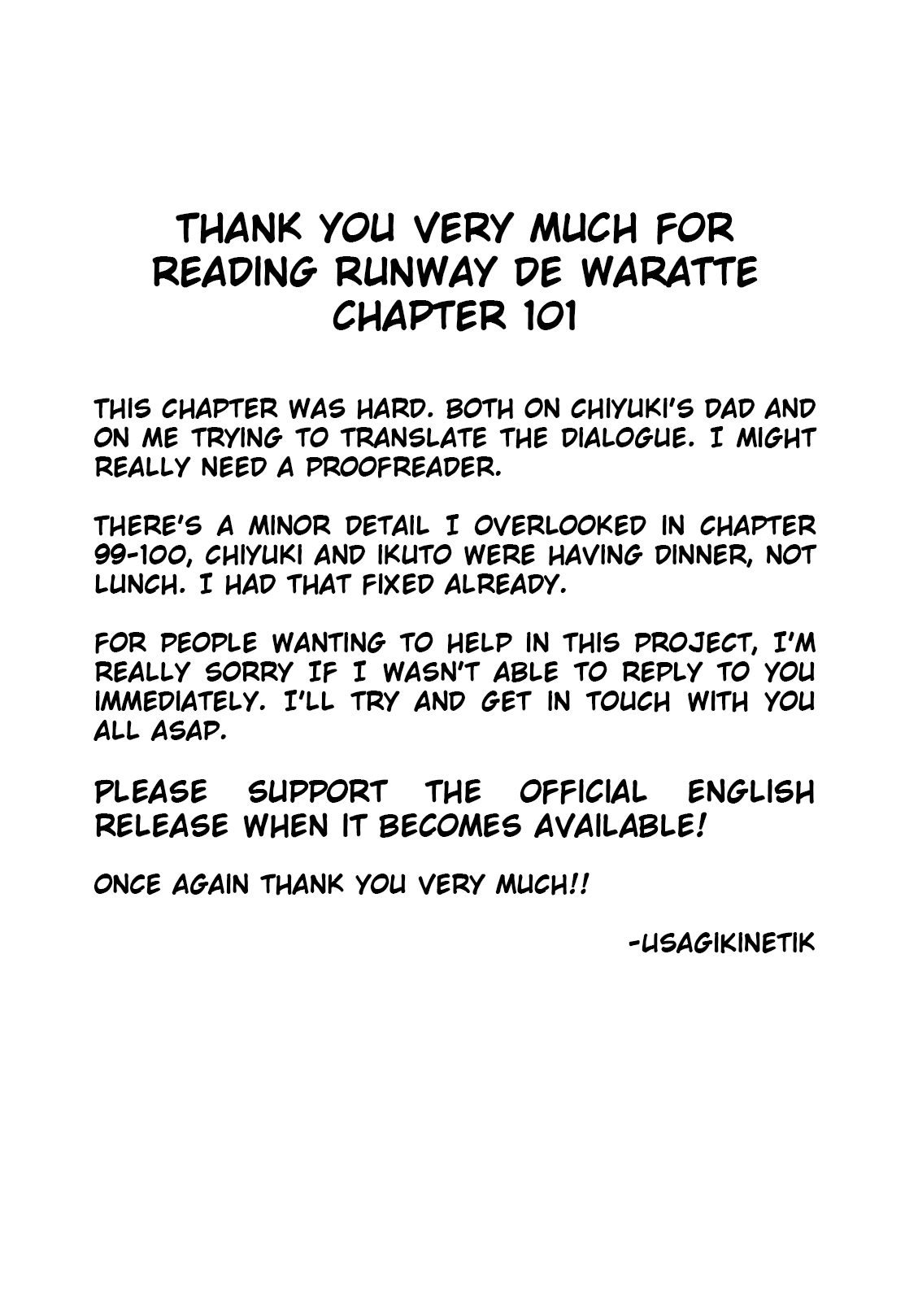 Runway de Waratte Chapter 101 page 22 - Chapter 101: Thin Thread