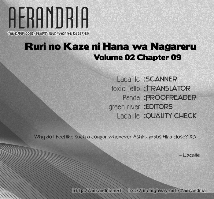Ruri no Kaze ni Hana wa Nagareru Chapter 9 page 1 - Chapter 9