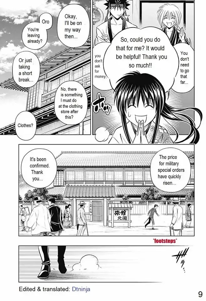 Rurouni Kenshin: Hokkaido Arc Chapter 13 page 9 - Chapter 13: Telegraph Hakodate-Kyoto