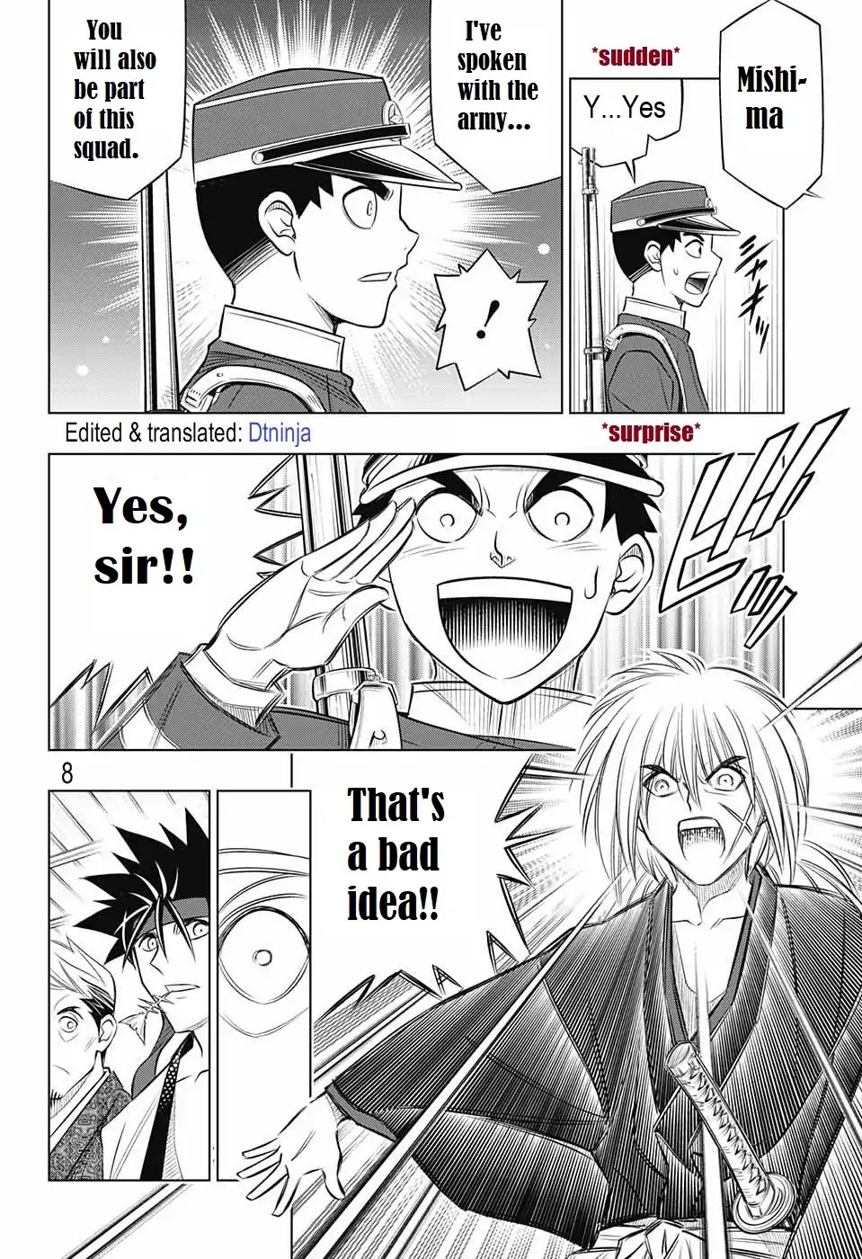 Rurouni Kenshin: Hokkaido Arc Chapter 16 page 8 - Chapter 16: You Are!!!!