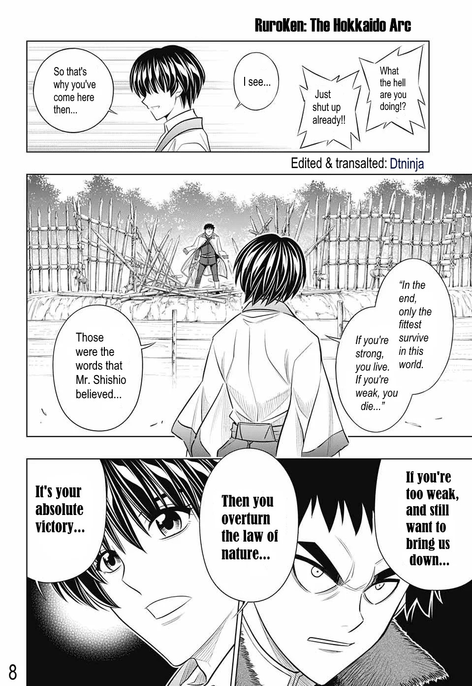 Rurouni Kenshin: Hokkaido Arc Chapter 20 page 8 - Chapter 20: End of Interrogation