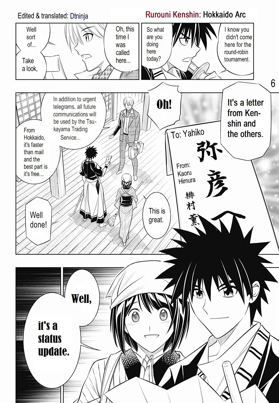 Rurouni Kenshin: Hokkaido Arc Chapter 21 page 6 - Chapter 21: Status Report from Hakodate
