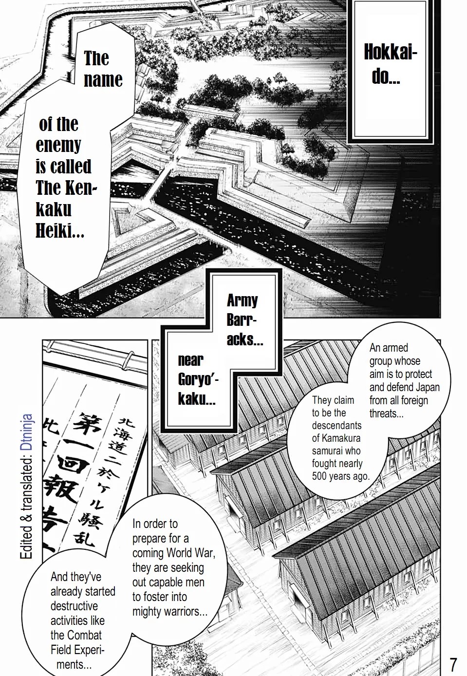 Rurouni Kenshin: Hokkaido Arc Chapter 21 page 7 - Chapter 21: Status Report from Hakodate