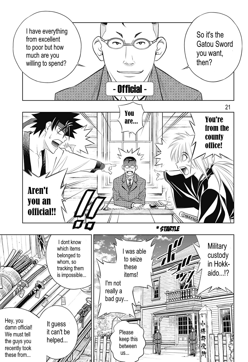 Rurouni Kenshin: Hokkaido Arc Chapter 23 page 22 - Chapter 23: Follow the Gatou Sword!