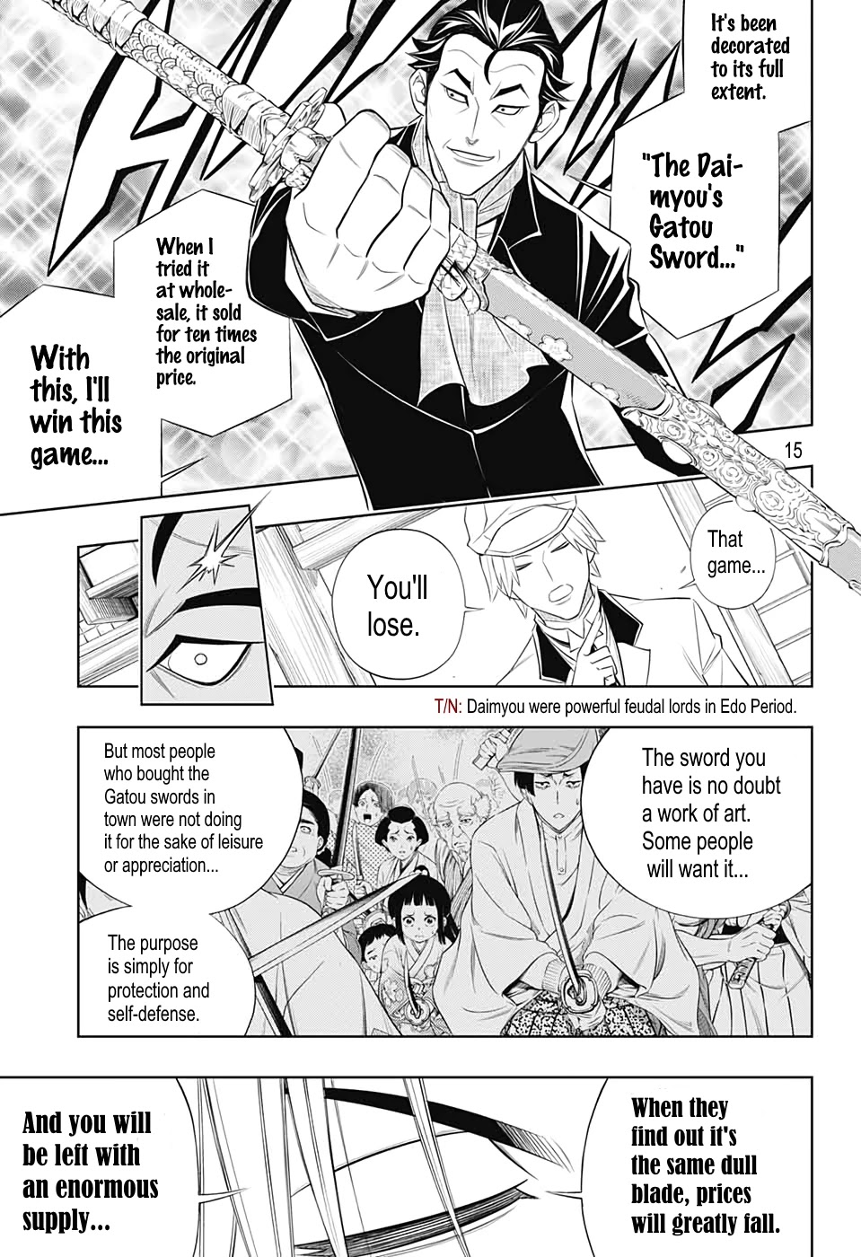 Rurouni Kenshin: Hokkaido Arc Chapter 24 page 15 - Chapter 24: That Man, Gatou!