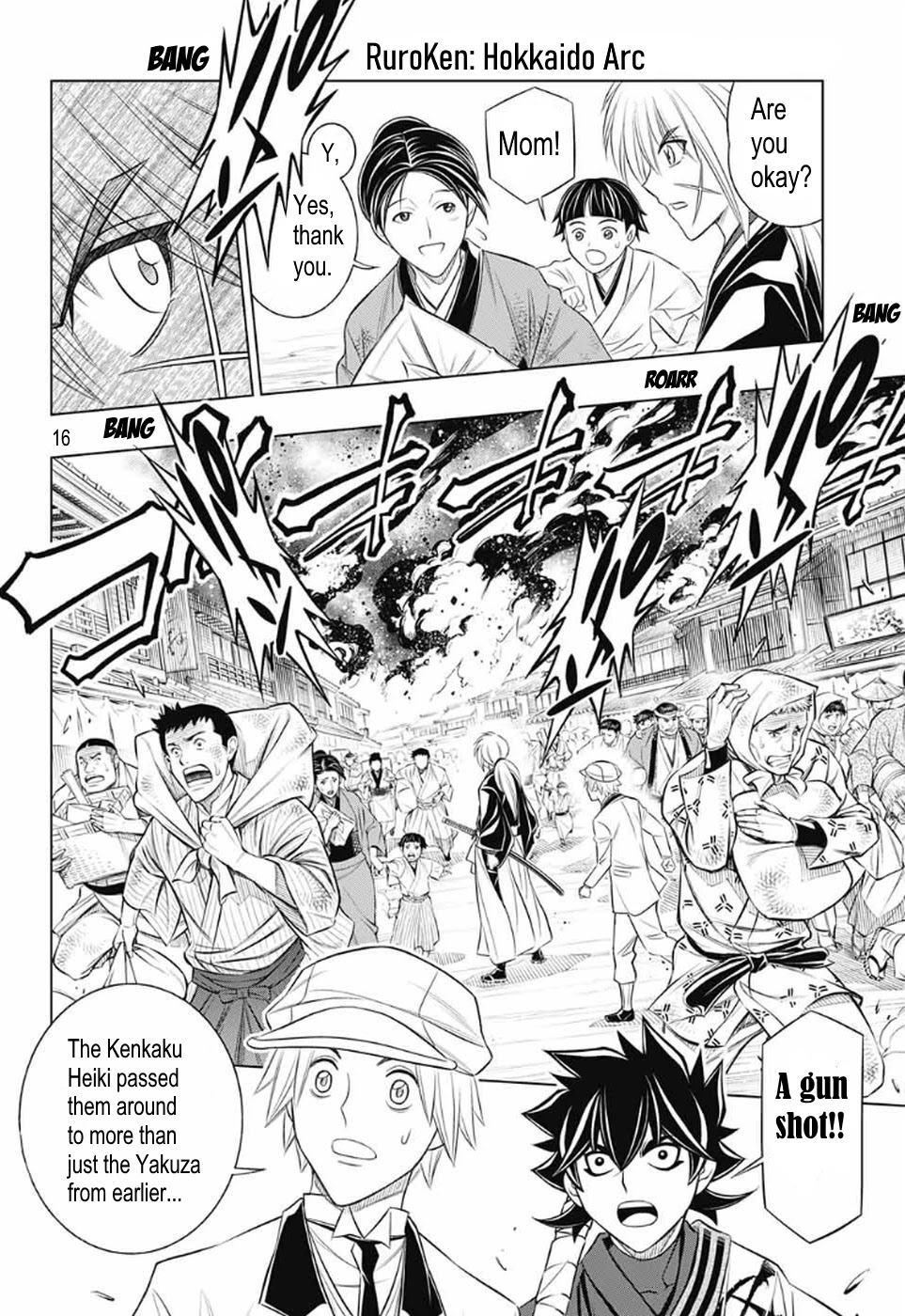 Rurouni Kenshin: Hokkaido Arc Chapter 28 page 15 - Chapter 28: Breaking Futae no Kiwami