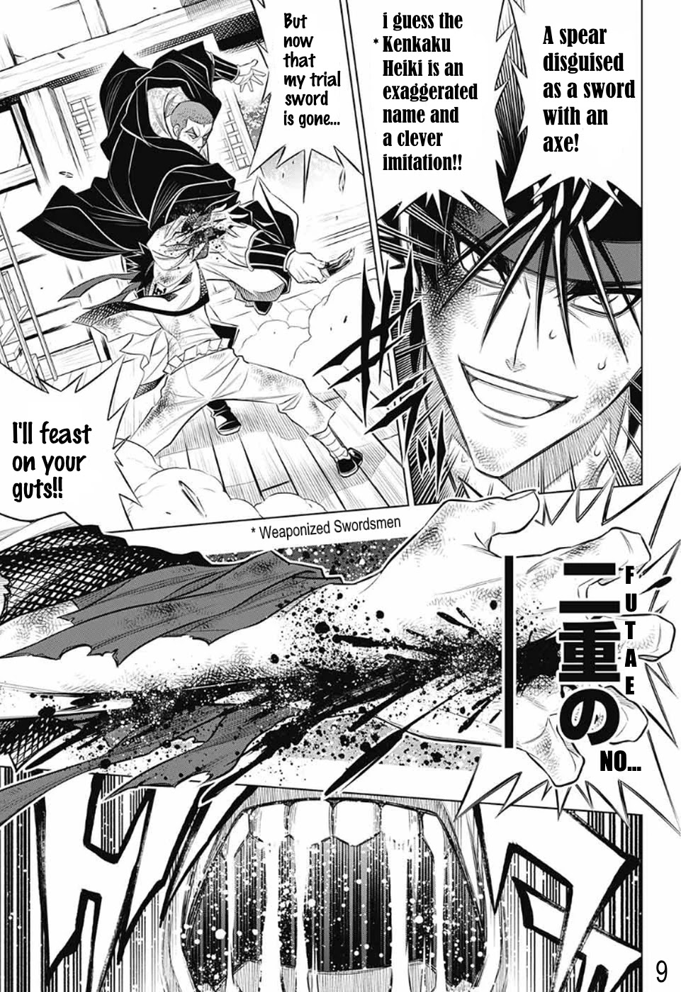 Rurouni Kenshin: Hokkaido Arc Chapter 28 page 8 - Chapter 28: Breaking Futae no Kiwami