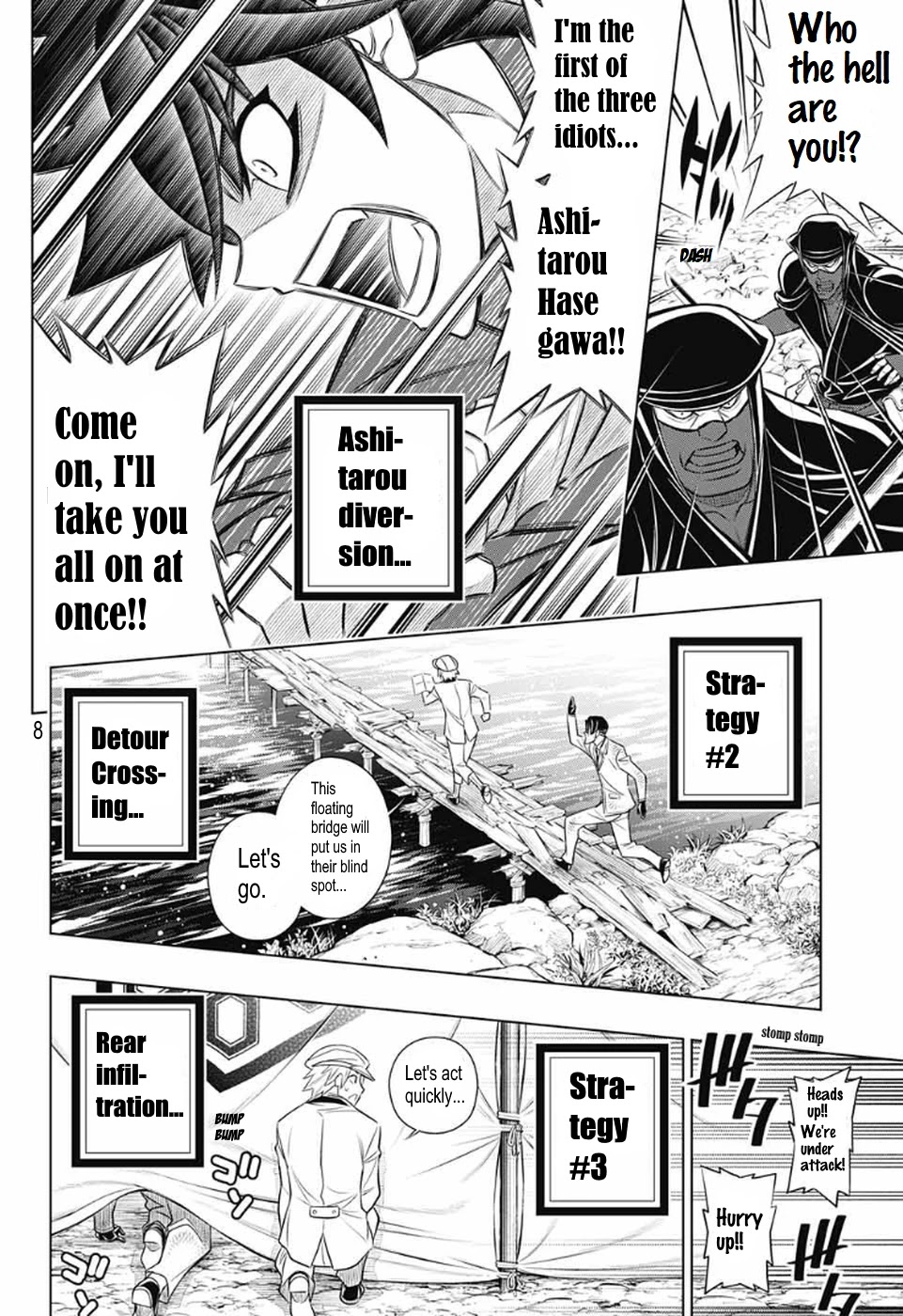 Rurouni Kenshin: Hokkaido Arc Chapter 29 page 8 - Chapter 29: Infiltration: Otaru Base