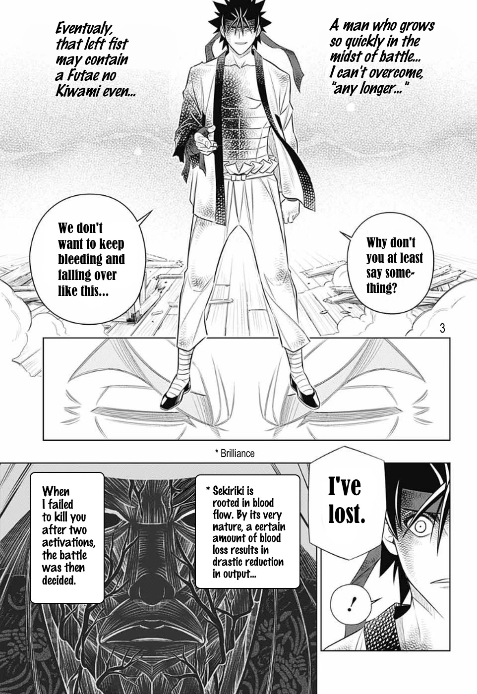 Rurouni Kenshin: Hokkaido Arc Chapter 31 page 3 - Chapter 31: Defeated Kanryū
