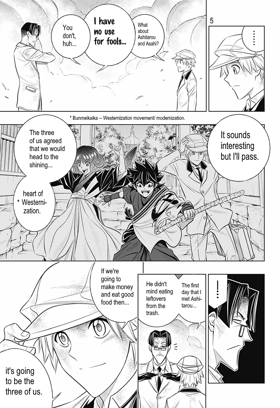 Rurouni Kenshin: Hokkaido Arc Chapter 34 page 4 - Chapter 34: Leaving Otaru