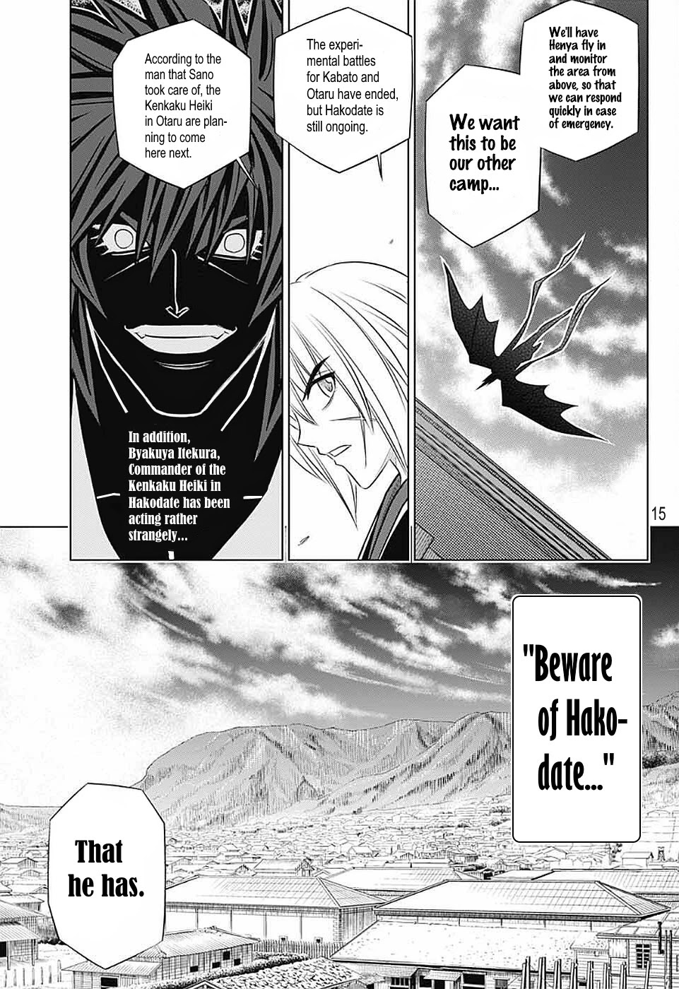 Rurouni Kenshin: Hokkaido Arc Chapter 35 page 15 - Chapter 35: Otaru→Hakodate→Sapporo