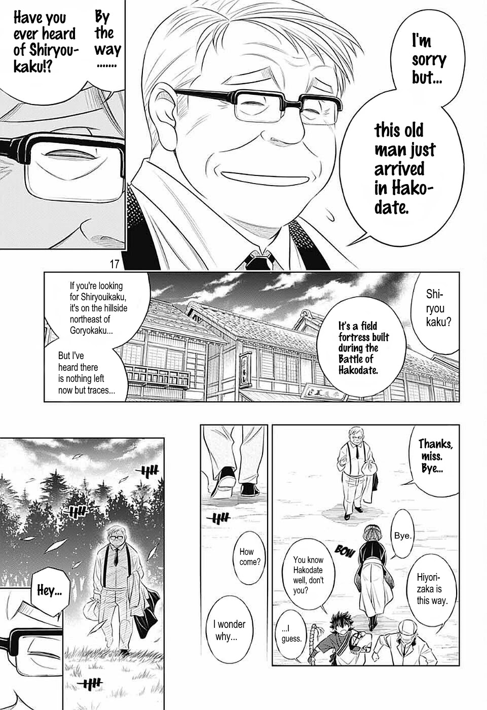Rurouni Kenshin: Hokkaido Arc Chapter 35 page 17 - Chapter 35: Otaru→Hakodate→Sapporo
