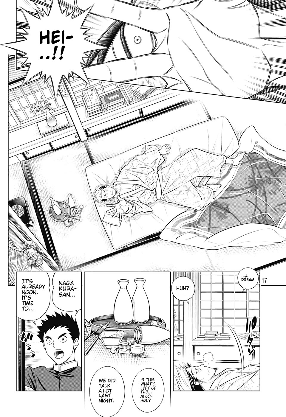 Rurouni Kenshin: Hokkaido Arc Chapter 37 page 17 - Chapter 37: Sapporo Shinsengumi Elegy Part 2: Aburanokōji and Nagakura Shinpachi