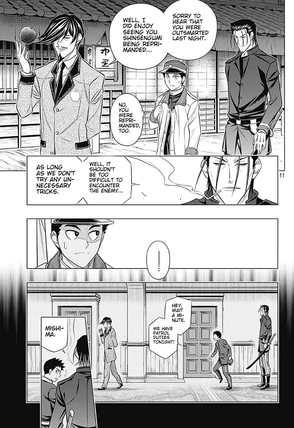Rurouni Kenshin: Hokkaido Arc Chapter 38 page 11 - Chapter 38: Sapporo Shinsengumi Elegy Part 3: The Northern Capital and Enemies, Enemies, Enemies