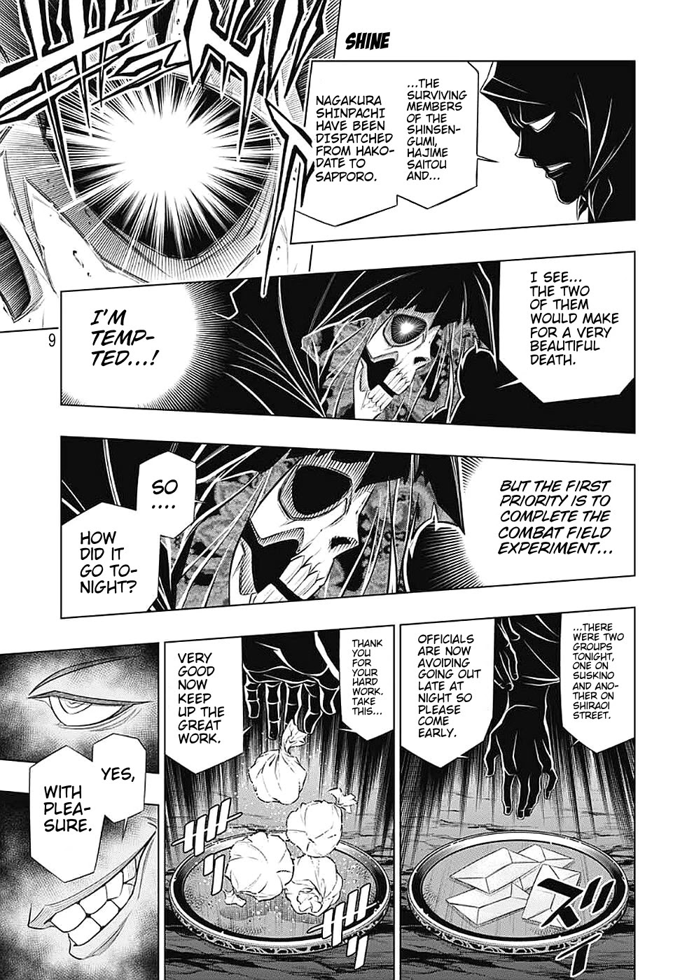 Rurouni Kenshin: Hokkaido Arc Chapter 38 page 9 - Chapter 38: Sapporo Shinsengumi Elegy Part 3: The Northern Capital and Enemies, Enemies, Enemies