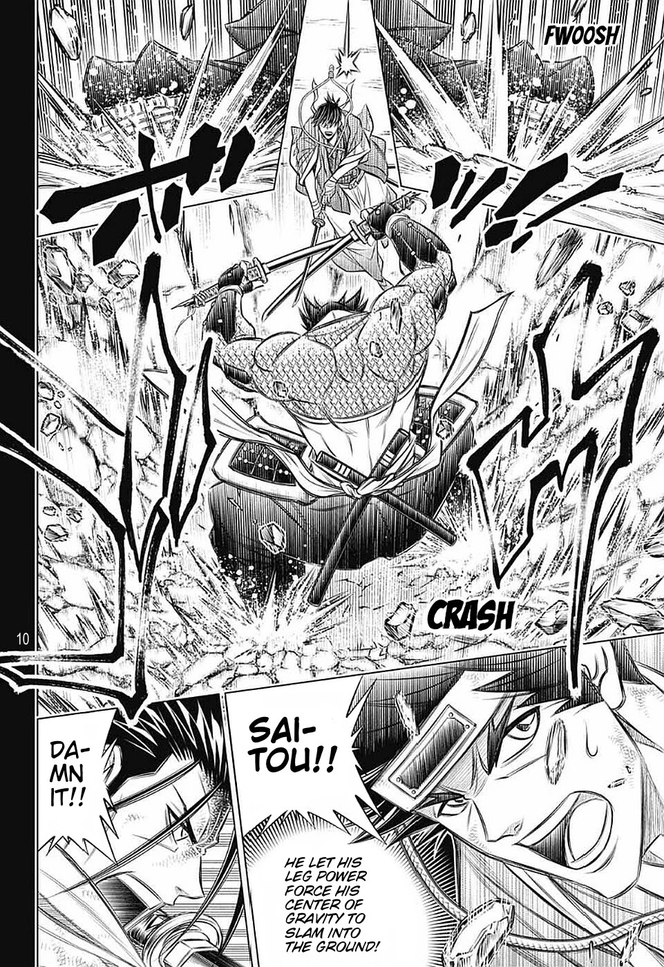 Rurouni Kenshin: Hokkaido Arc Chapter 39 page 10 - Chapter 39: Sapporo Shinsengumi Elegy Pt. 4: Aburanokouji and Hajime Saitou