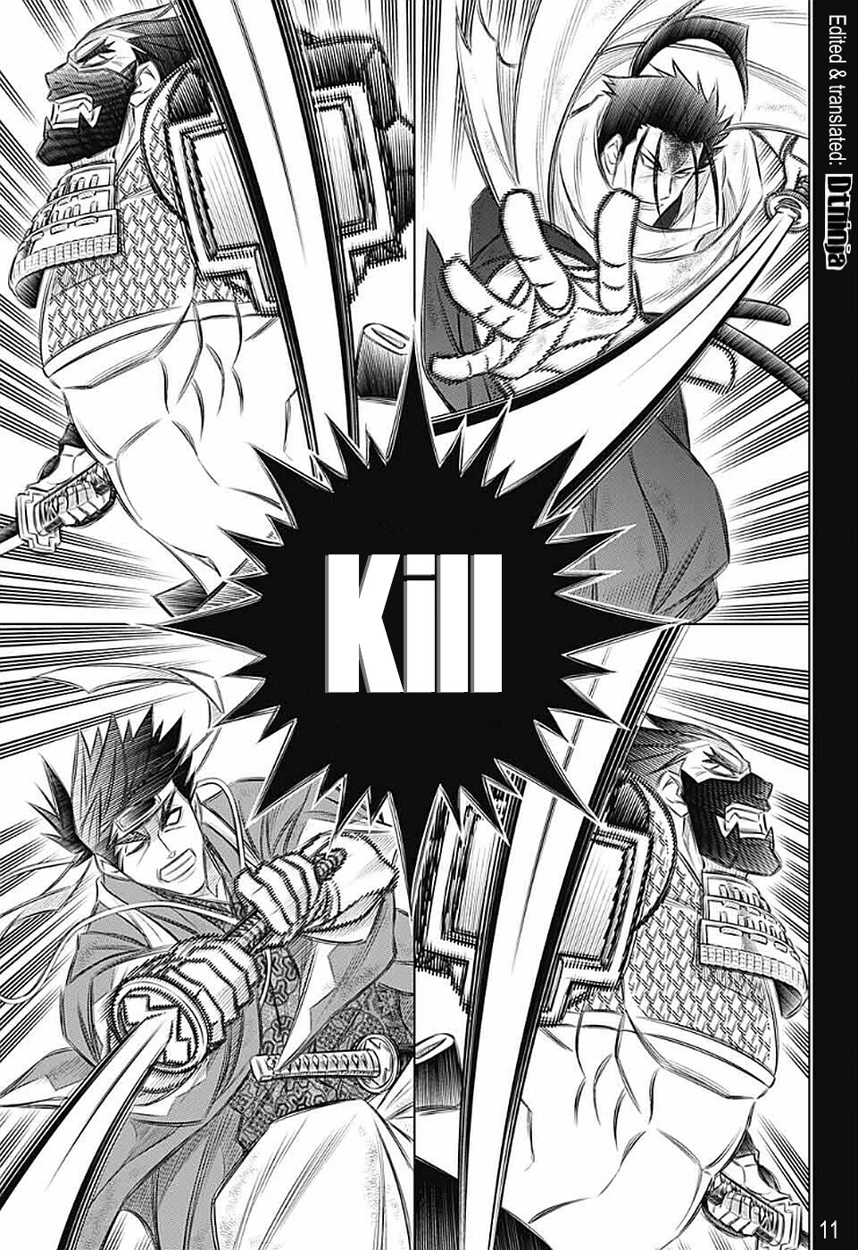 Rurouni Kenshin: Hokkaido Arc Chapter 39 page 11 - Chapter 39: Sapporo Shinsengumi Elegy Pt. 4: Aburanokouji and Hajime Saitou