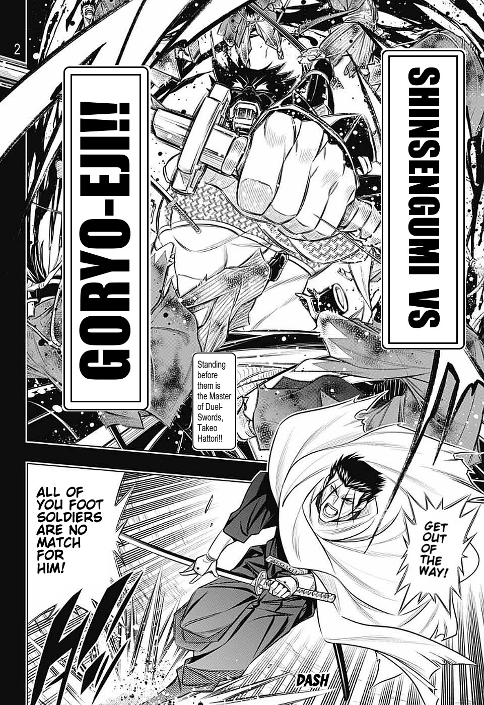 Rurouni Kenshin: Hokkaido Arc Chapter 39 page 2 - Chapter 39: Sapporo Shinsengumi Elegy Pt. 4: Aburanokouji and Hajime Saitou