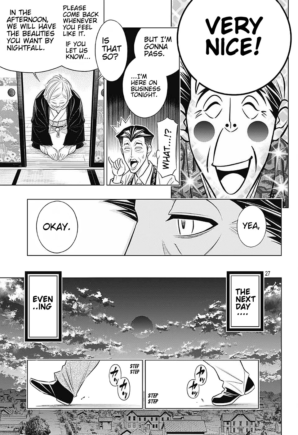 Rurouni Kenshin: Hokkaido Arc Chapter 39 page 27 - Chapter 39: Sapporo Shinsengumi Elegy Pt. 4: Aburanokouji and Hajime Saitou