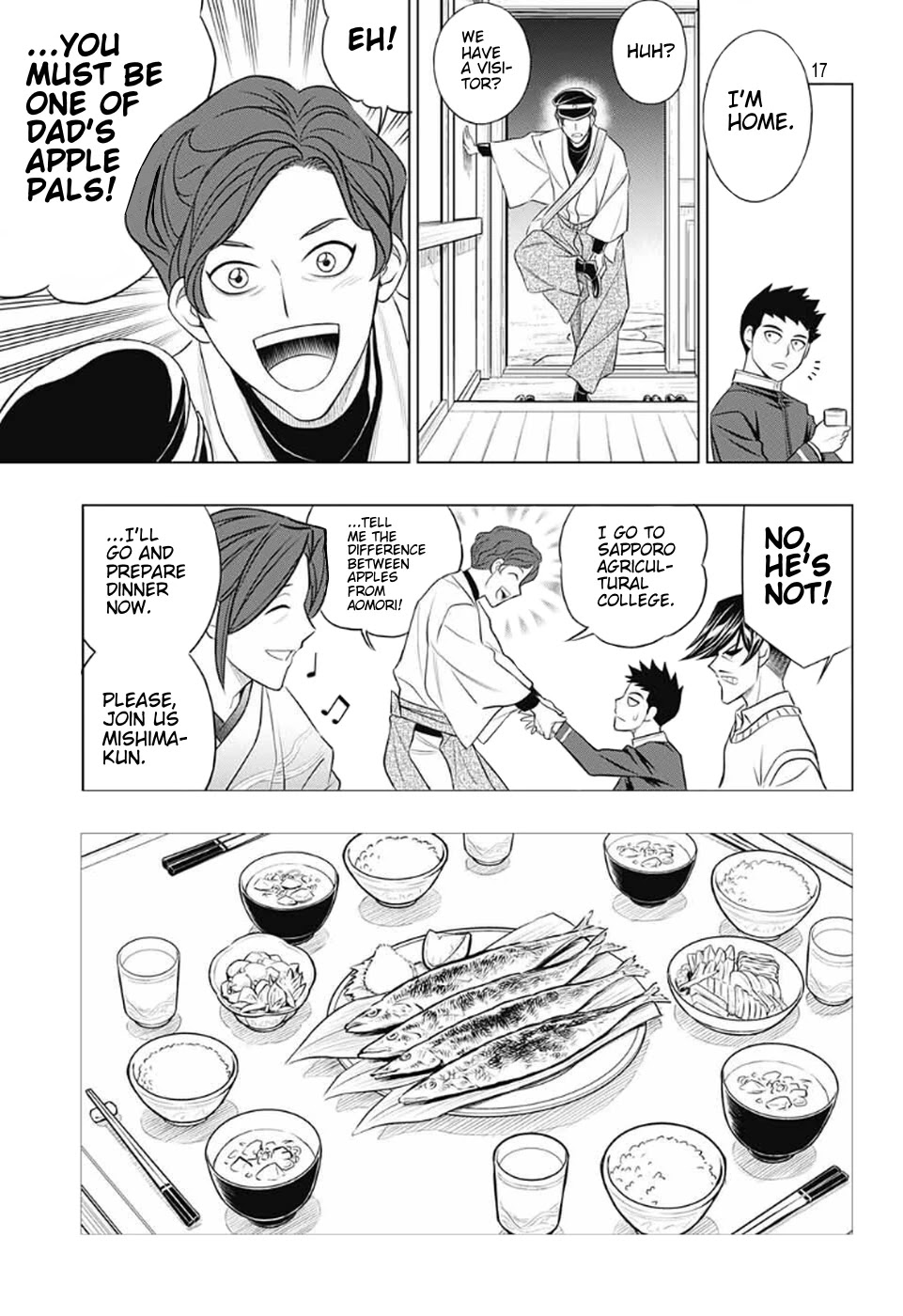 Rurouni Kenshin: Hokkaido Arc Chapter 40 page 17 - Chapter 40: Sapporo Shinsengumi Elegy Part 5: Ringo no Ie and Abe Jūrō