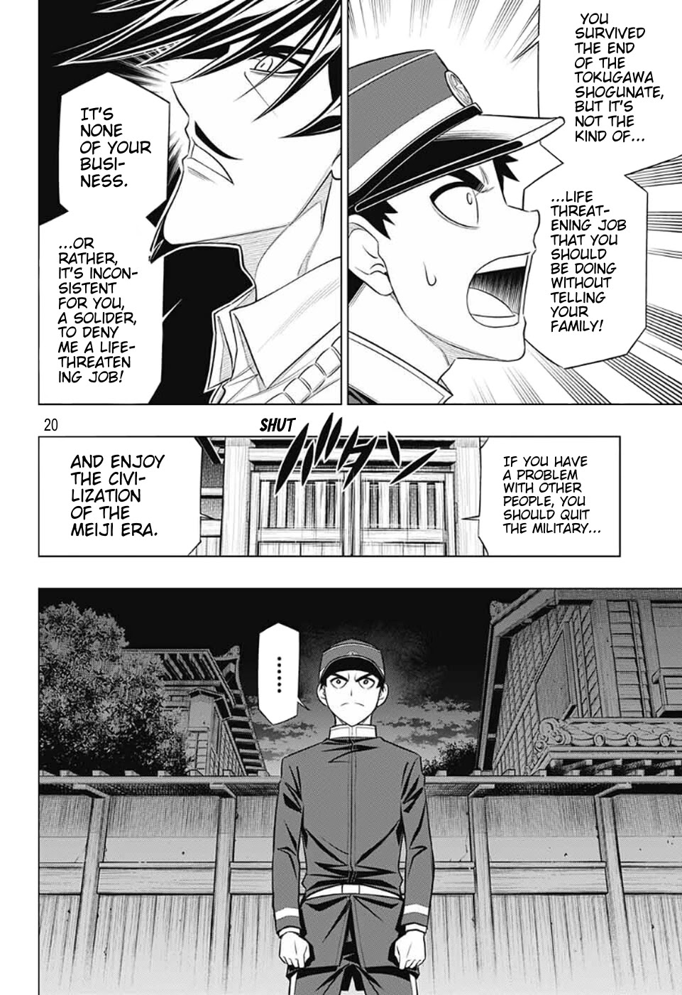 Rurouni Kenshin: Hokkaido Arc Chapter 40 page 20 - Chapter 40: Sapporo Shinsengumi Elegy Part 5: Ringo no Ie and Abe Jūrō