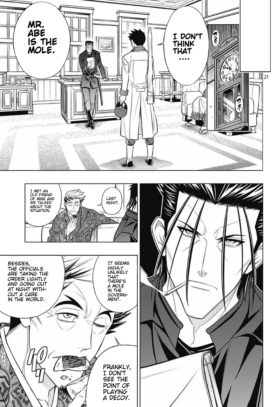 Rurouni Kenshin: Hokkaido Arc Chapter 40 page 21 - Chapter 40: Sapporo Shinsengumi Elegy Part 5: Ringo no Ie and Abe Jūrō
