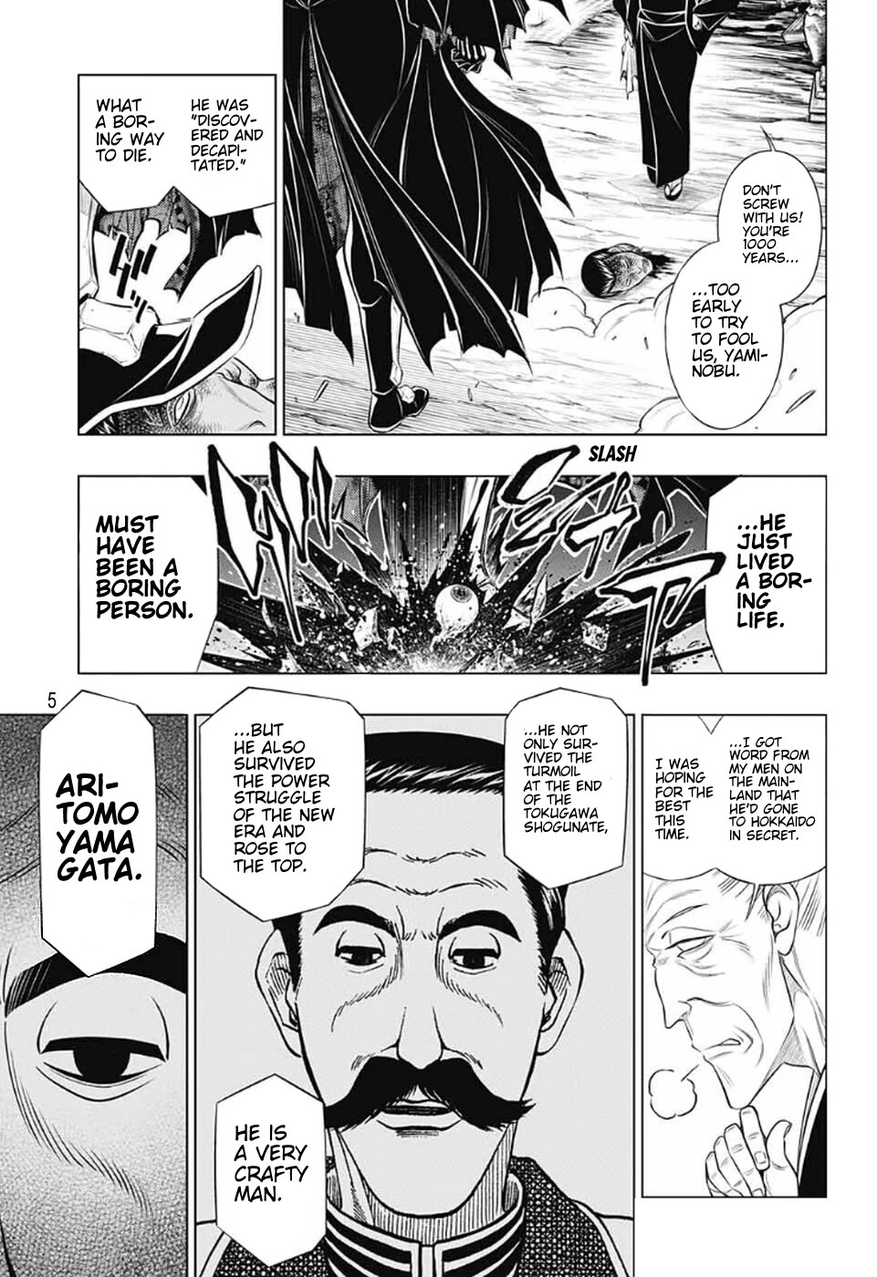 Rurouni Kenshin: Hokkaido Arc Chapter 40 page 5 - Chapter 40: Sapporo Shinsengumi Elegy Part 5: Ringo no Ie and Abe Jūrō