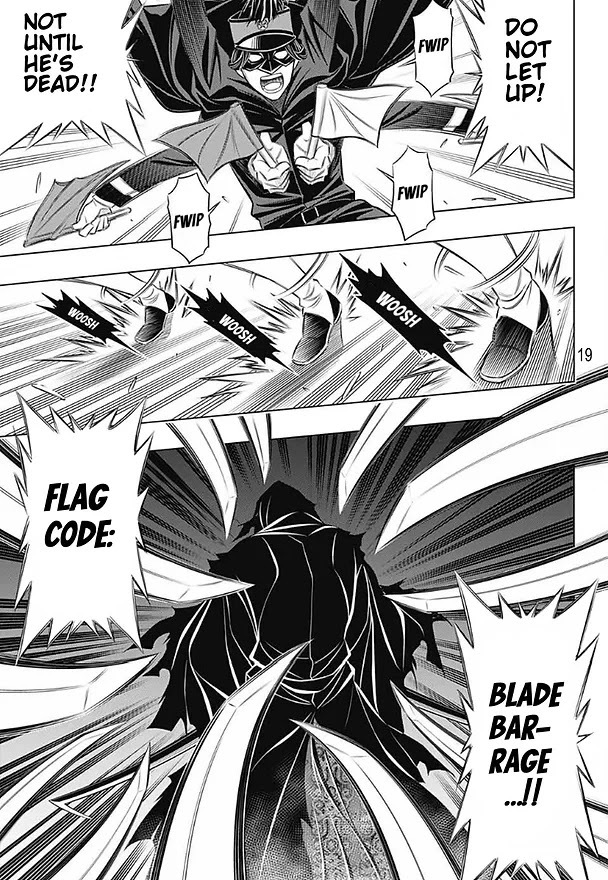 Rurouni Kenshin: Hokkaido Arc Chapter 41 page 19 - Chapter 41: Sapporo Shinsengumi Elegy Part 6: Kenkaku Heiki Hyōbe and the Main Street Battle