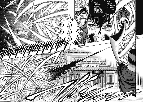 Rurouni Kenshin: Hokkaido Arc Chapter 41 page 21 - Chapter 41: Sapporo Shinsengumi Elegy Part 6: Kenkaku Heiki Hyōbe and the Main Street Battle