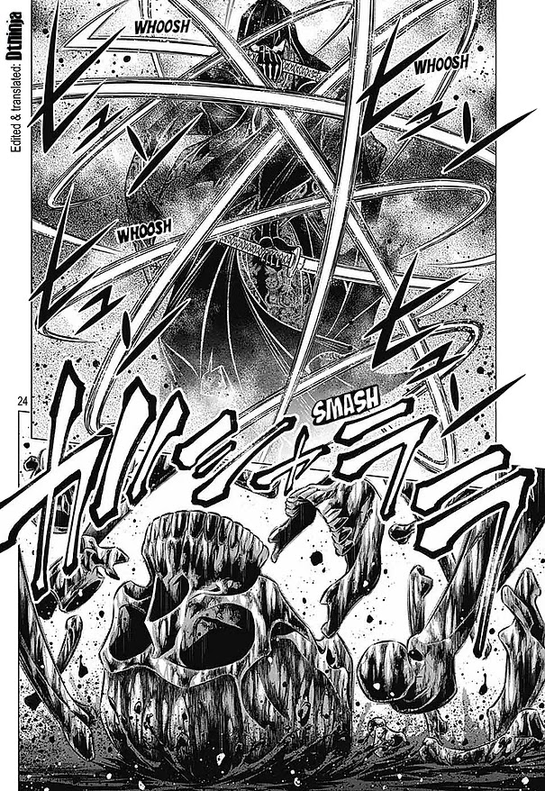 Rurouni Kenshin: Hokkaido Arc Chapter 41 page 22 - Chapter 41: Sapporo Shinsengumi Elegy Part 6: Kenkaku Heiki Hyōbe and the Main Street Battle