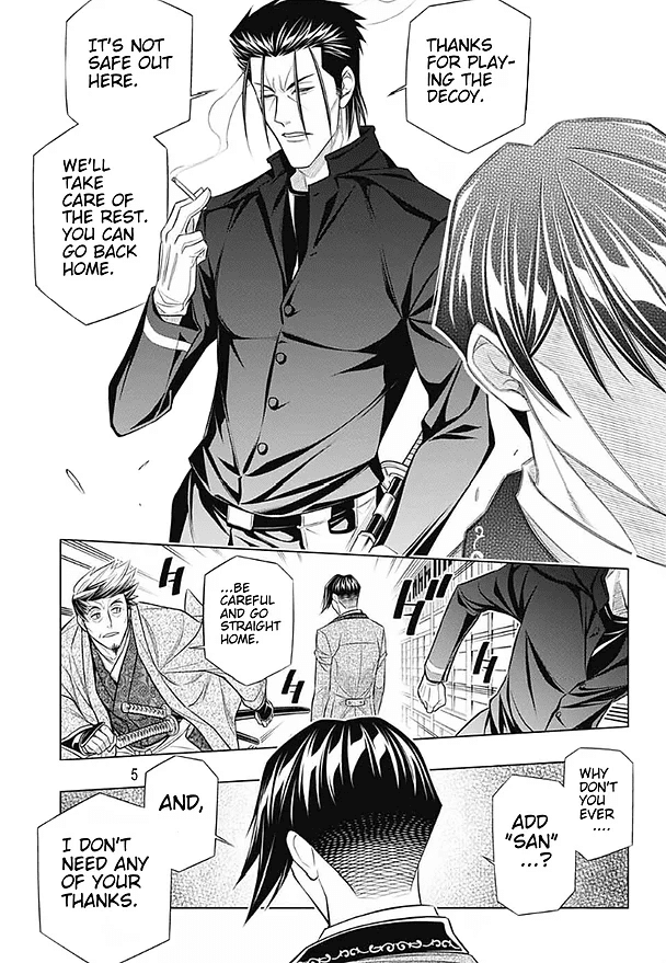 Rurouni Kenshin: Hokkaido Arc Chapter 41 page 5 - Chapter 41: Sapporo Shinsengumi Elegy Part 6: Kenkaku Heiki Hyōbe and the Main Street Battle