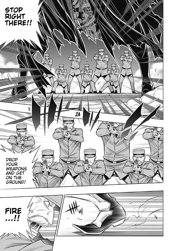 Rurouni Kenshin: Hokkaido Arc Chapter 41 page 9 - Chapter 41: Sapporo Shinsengumi Elegy Part 6: Kenkaku Heiki Hyōbe and the Main Street Battle