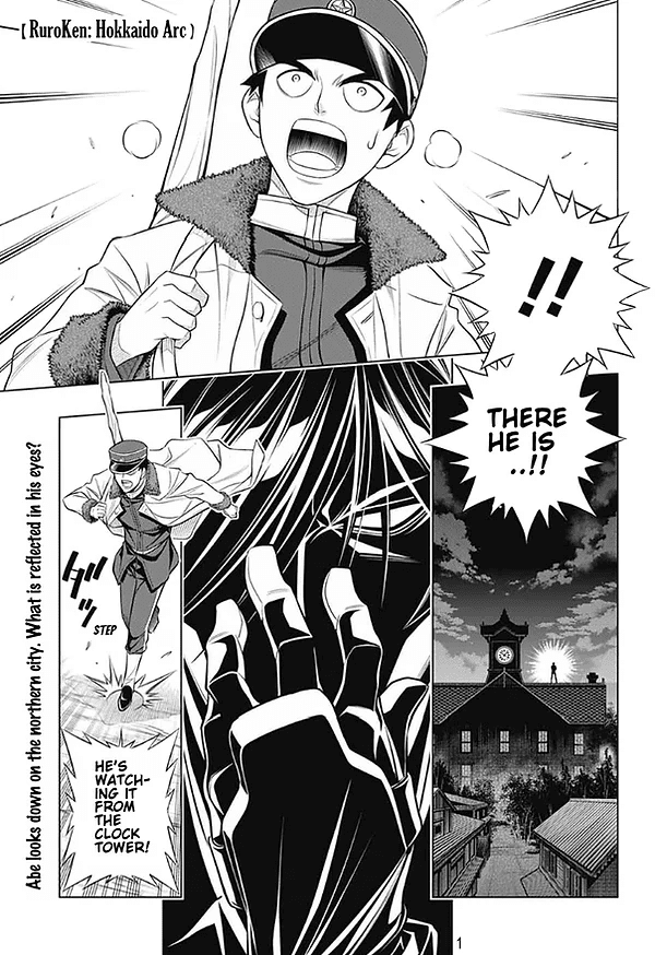 Rurouni Kenshin: Hokkaido Arc Chapter 42 page 1 - Chapter 42: Sapporo Shinsengumi Elegy Part 7: The Apple Orchard and Abe Jūrō