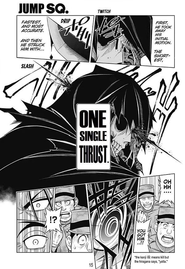 Rurouni Kenshin: Hokkaido Arc Chapter 42 page 15 - Chapter 42: Sapporo Shinsengumi Elegy Part 7: The Apple Orchard and Abe Jūrō
