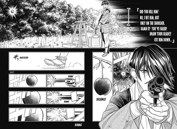 Rurouni Kenshin: Hokkaido Arc Chapter 42 page 25 - Chapter 42: Sapporo Shinsengumi Elegy Part 7: The Apple Orchard and Abe Jūrō