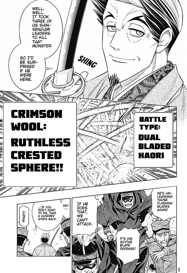 Rurouni Kenshin: Hokkaido Arc Chapter 42 page 5 - Chapter 42: Sapporo Shinsengumi Elegy Part 7: The Apple Orchard and Abe Jūrō