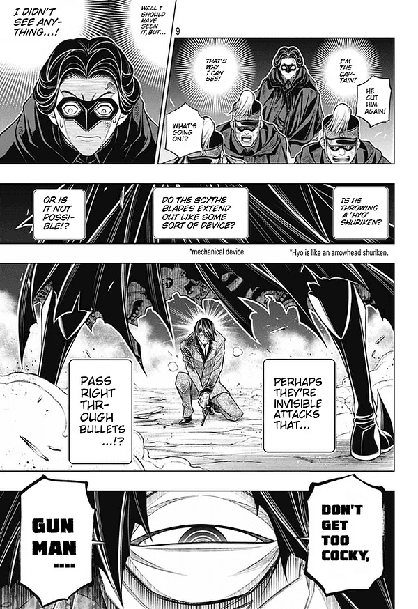 Rurouni Kenshin: Hokkaido Arc Chapter 43 page 9 - Chapter 43: Sapporo Shinsengumi Elegy Part 8: The Northern Capital, Abe and Nagakura