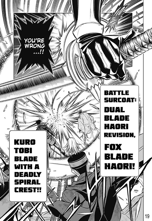 Rurouni Kenshin: Hokkaido Arc Chapter 44 page 18 - Chapter 44: Sapporo Shinsengumi Elegy Part 9: The Sword of the Dragon Tail and Hyōbe Futatsu