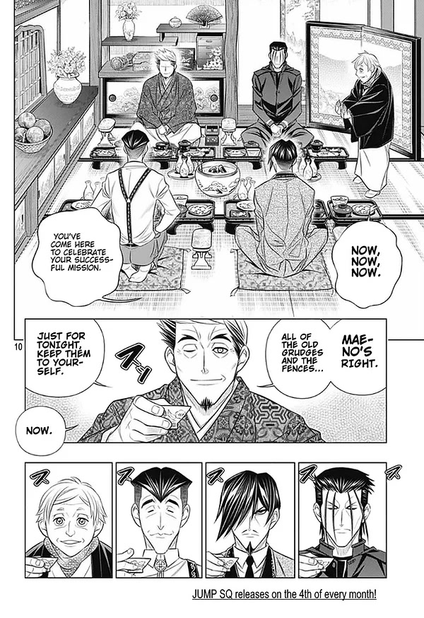 Rurouni Kenshin: Hokkaido Arc Chapter 46 page 10 - Chapter 46: Sapporo Shinsengumi Elegy Part 11: The Northern District and Old Friends