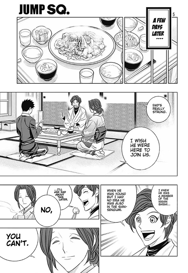 Rurouni Kenshin: Hokkaido Arc Chapter 46 page 5 - Chapter 46: Sapporo Shinsengumi Elegy Part 11: The Northern District and Old Friends