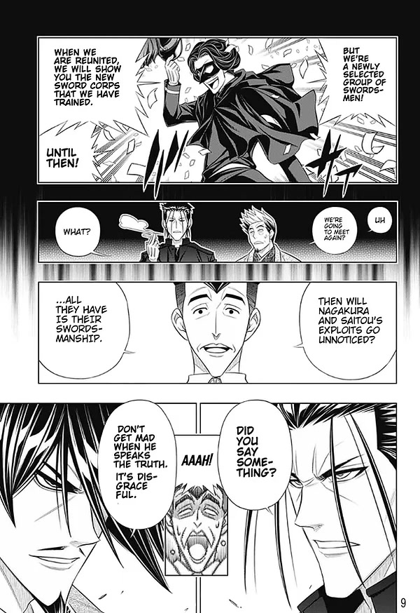 Rurouni Kenshin: Hokkaido Arc Chapter 46 page 9 - Chapter 46: Sapporo Shinsengumi Elegy Part 11: The Northern District and Old Friends