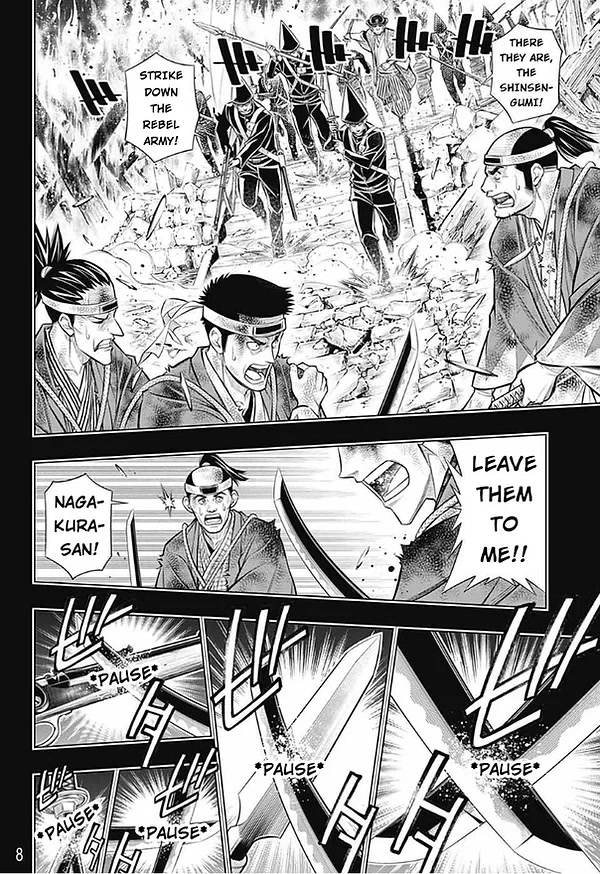 Rurouni Kenshin: Hokkaido Arc Chapter 47 page 8 - Chapter 47: Sapporo Shinsengumi Elegy Part. 12: The City of Love and Hate and the Shinsengumi