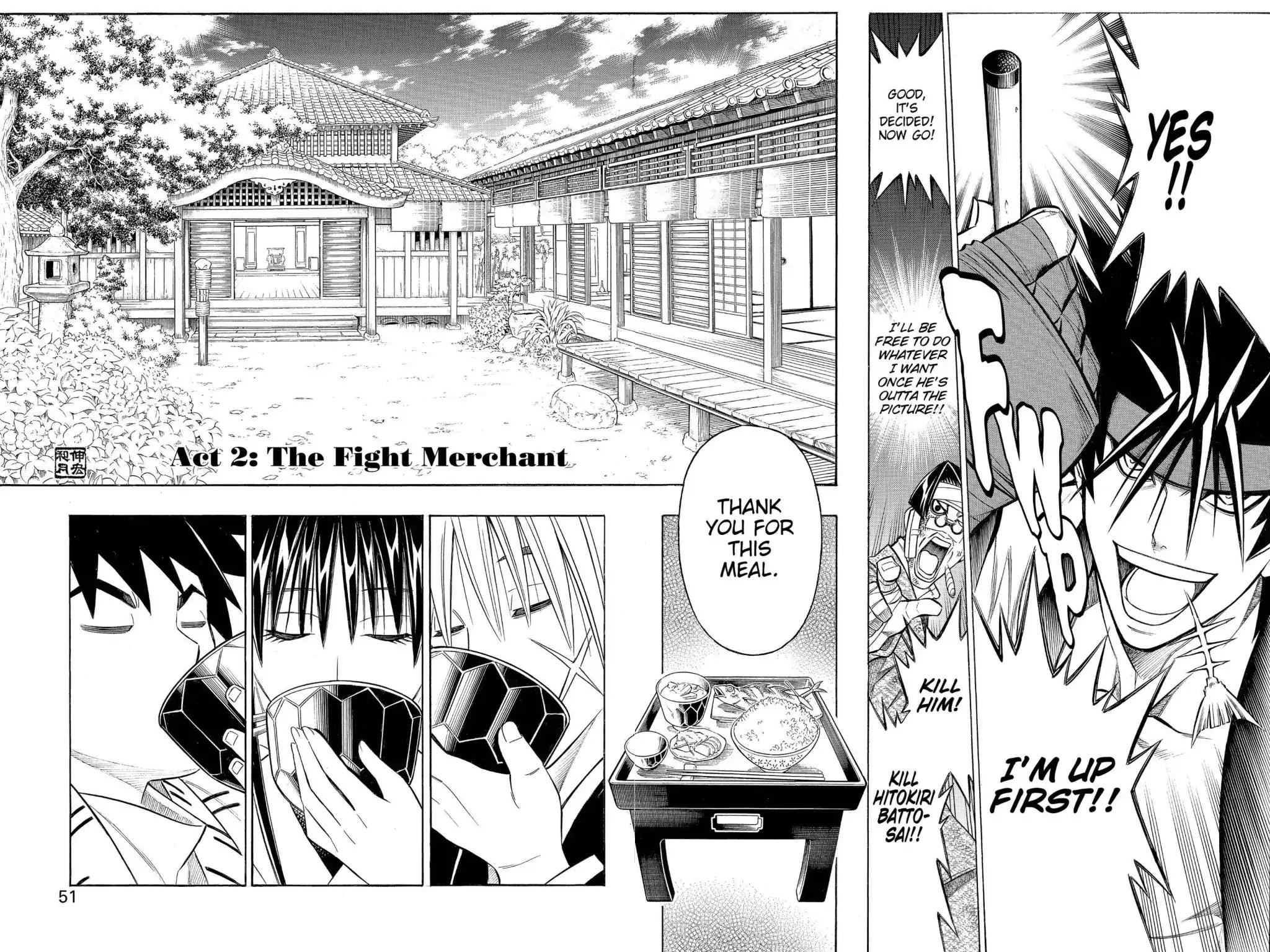 Rurouni Kenshin - Tokuhitsuban Chapter 2 page 2 - Chapter 2: Vol.1 Act 2: The Fight Merchant