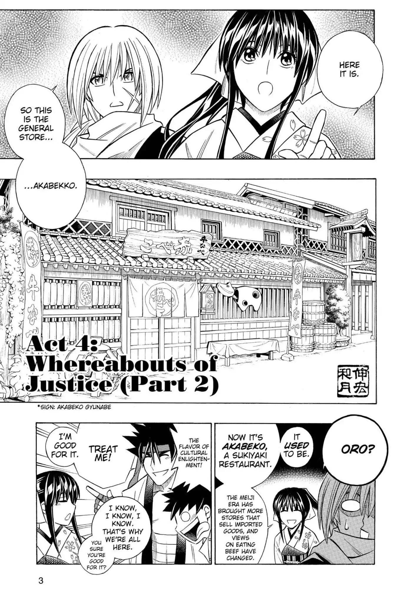 Rurouni Kenshin - Tokuhitsuban Chapter 4 page 4 - Chapter 4: Vol.2 Act 4: Whereabouts of Justice (Part 2)