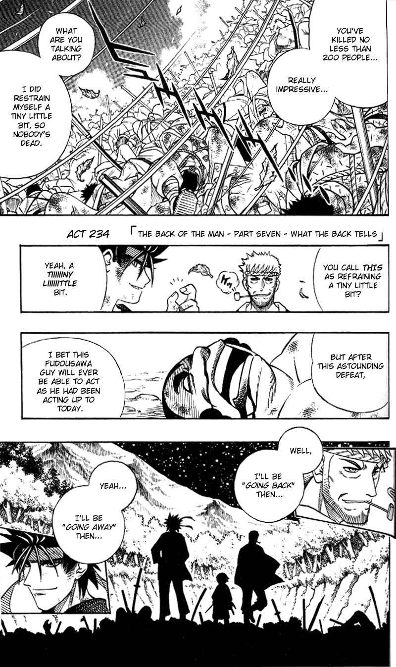 Rurouni Kenshin Chapter 234 page 2 - Chapter 234: A Man's Back 7: The Back Tells Tales