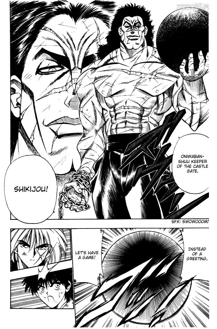 Rurouni Kenshin Chapter 24 page 16 - Chapter 24: Hanya's Costume, Shikijou's Scars