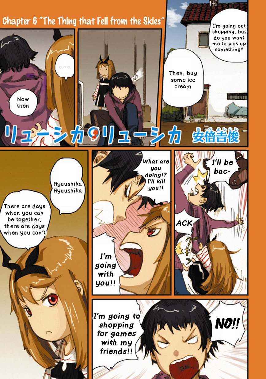 Ryushika Ryushika Chapter 6 page 1 - Chapter 6: The Thing that Fell from the Skies
