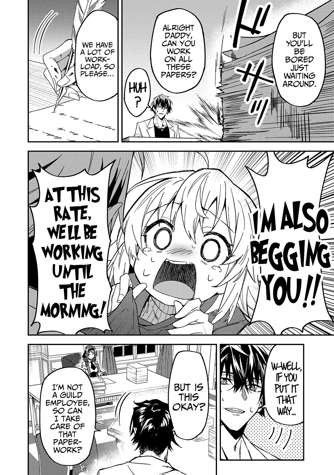 S Rank Boukensha de aru Ore no Musume-tachi wa Juudo no Father Con deshita Chapter 16 page 19 - Chapter 16: The Adventurers' Guild is Busy
